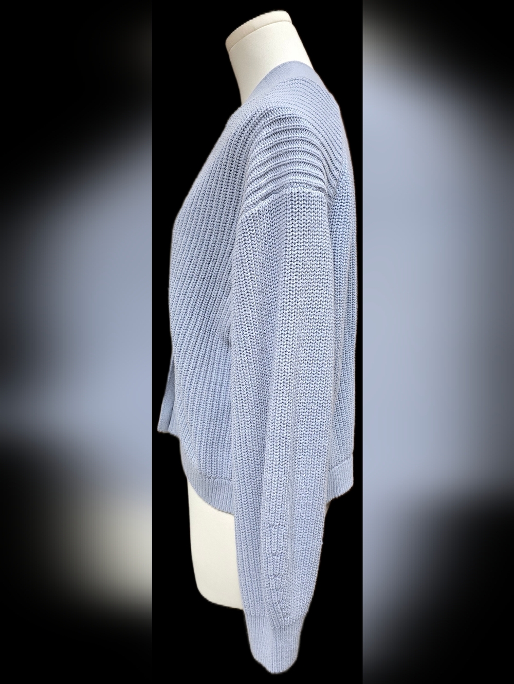 H&M Ice Blue Ribbed Button-Front Cardigan - Picture 3 of 5